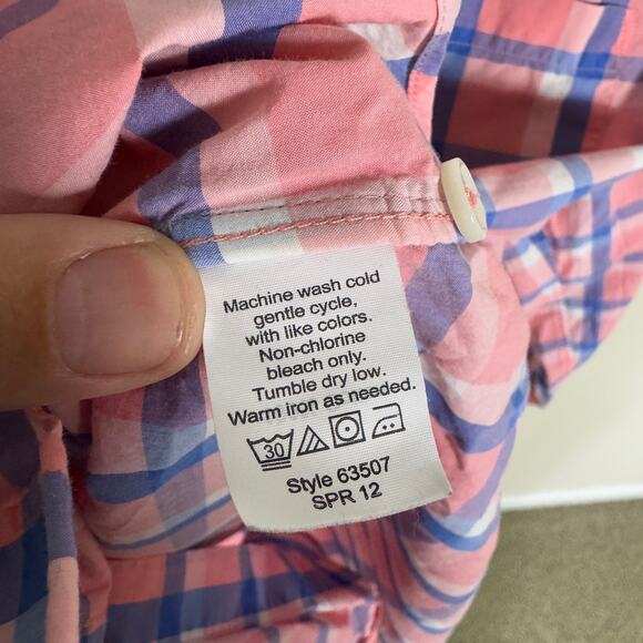 J Crew Lightweight Cotton Button Up Plaid Shirt US Men's S - Picture 5 of 6